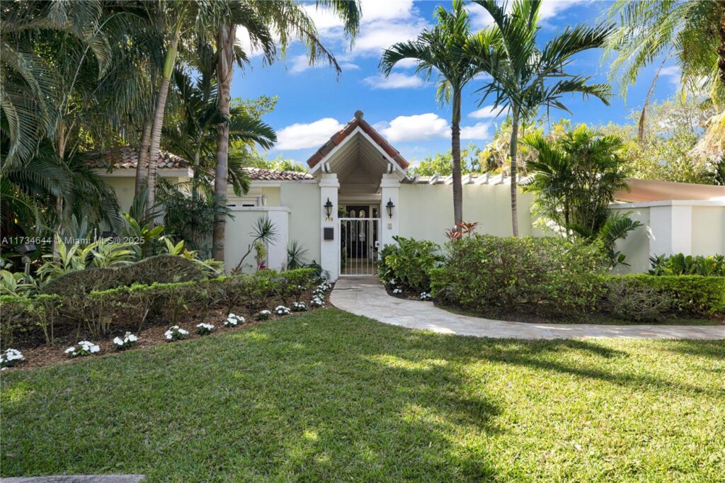 Charming single-family home with pool on Allendale Rd in Key Biscayne, sold in May 2025 for $2.73 million